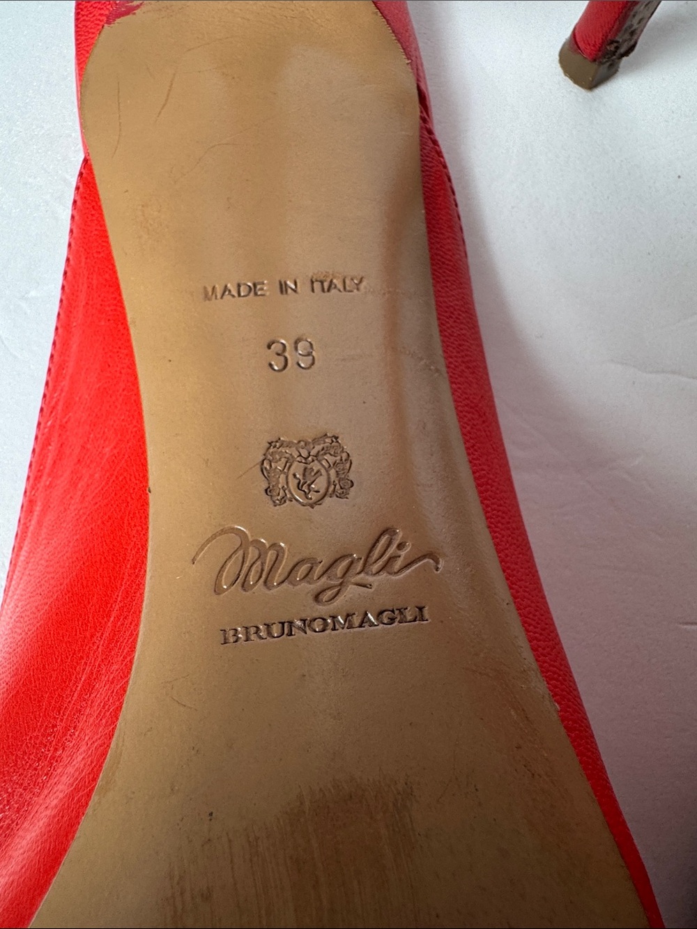 Bruno Magli leather mules with a gold-tone hardware plaque - Picture 7 of 10